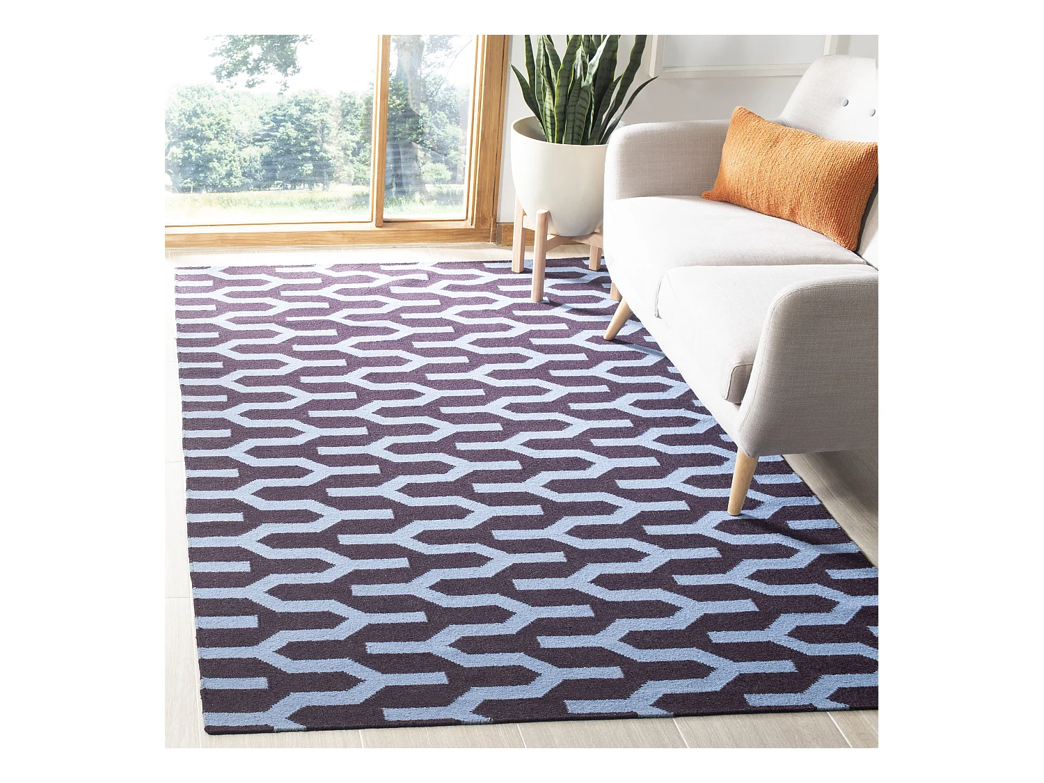 Tapis Violet/Bleu 122 X 183 cm - Karina