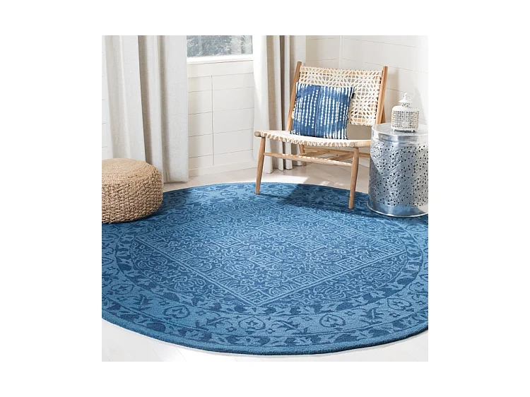 Tapis Bleu Marine 152 X 152 cm - Saphira