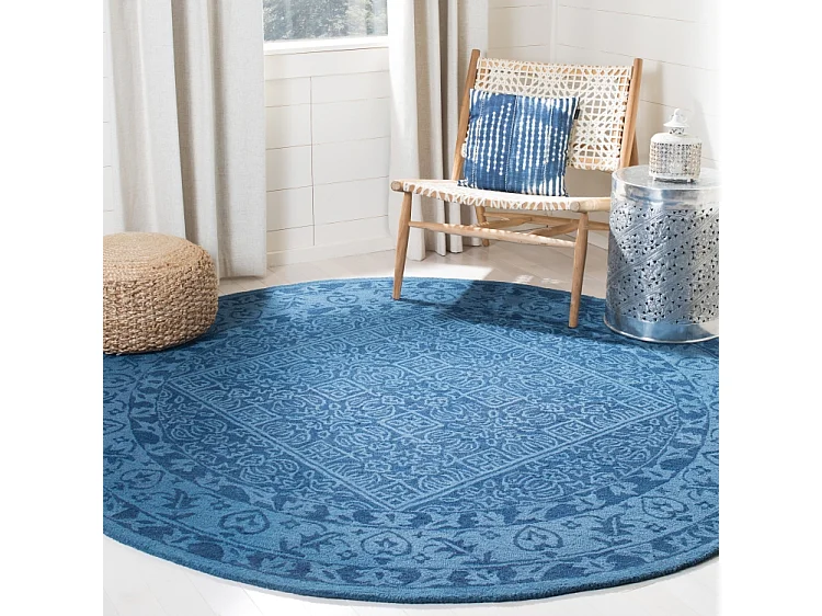 Tapis Bleu Marine 152 X 152 cm - Saphira