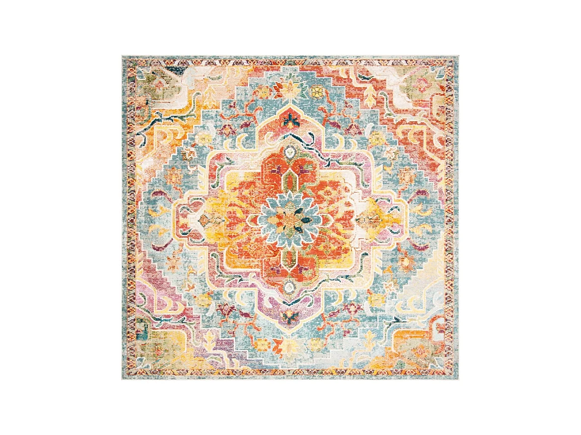 Tapis Bleu/Orange 213 X 213 cm - Desi