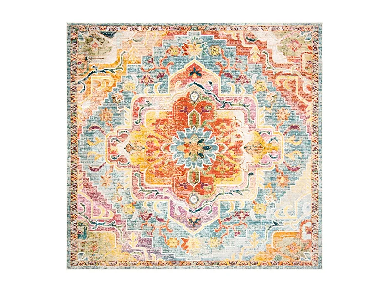 Tapis Bleu/Orange 213 X 213 cm - Desi