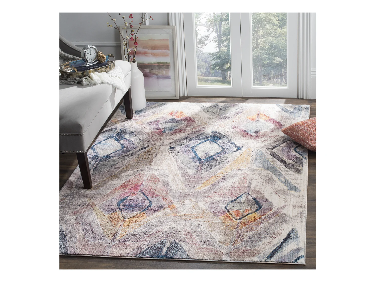 Tapis Violet/Gris 122 X 183 cm - Farrah