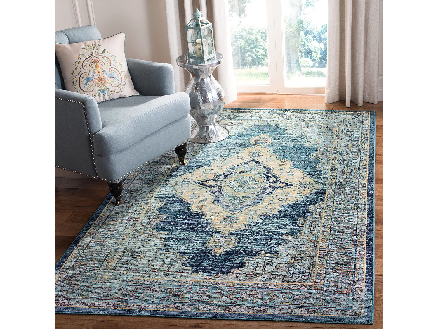 Tapis Bleu/Jaune 152 X 244 cm - Dahila