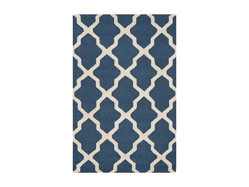 Tapis Bleu Marine Bleu/Neutre 91 X 152 cm - Ava