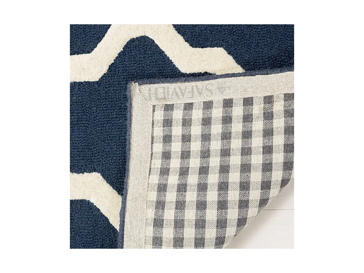 Tapis Bleu Marine Bleu/Neutre 91 X 152 cm - Ava