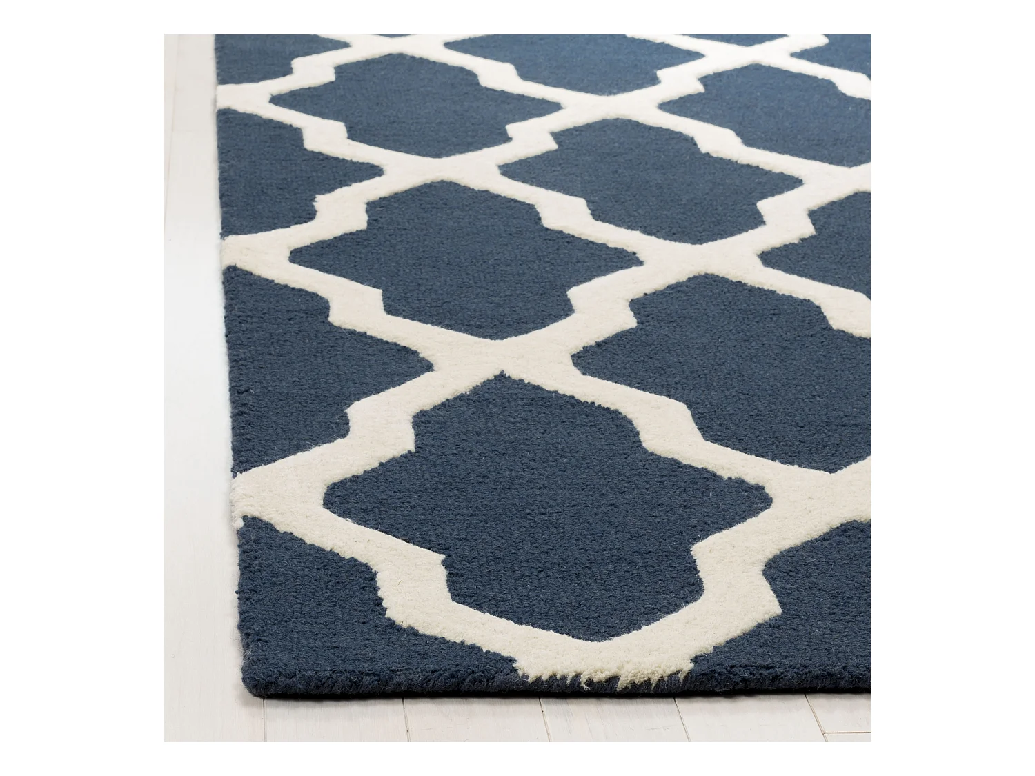 Tapis Bleu Marine Bleu/Neutre 91 X 152 cm - Ava