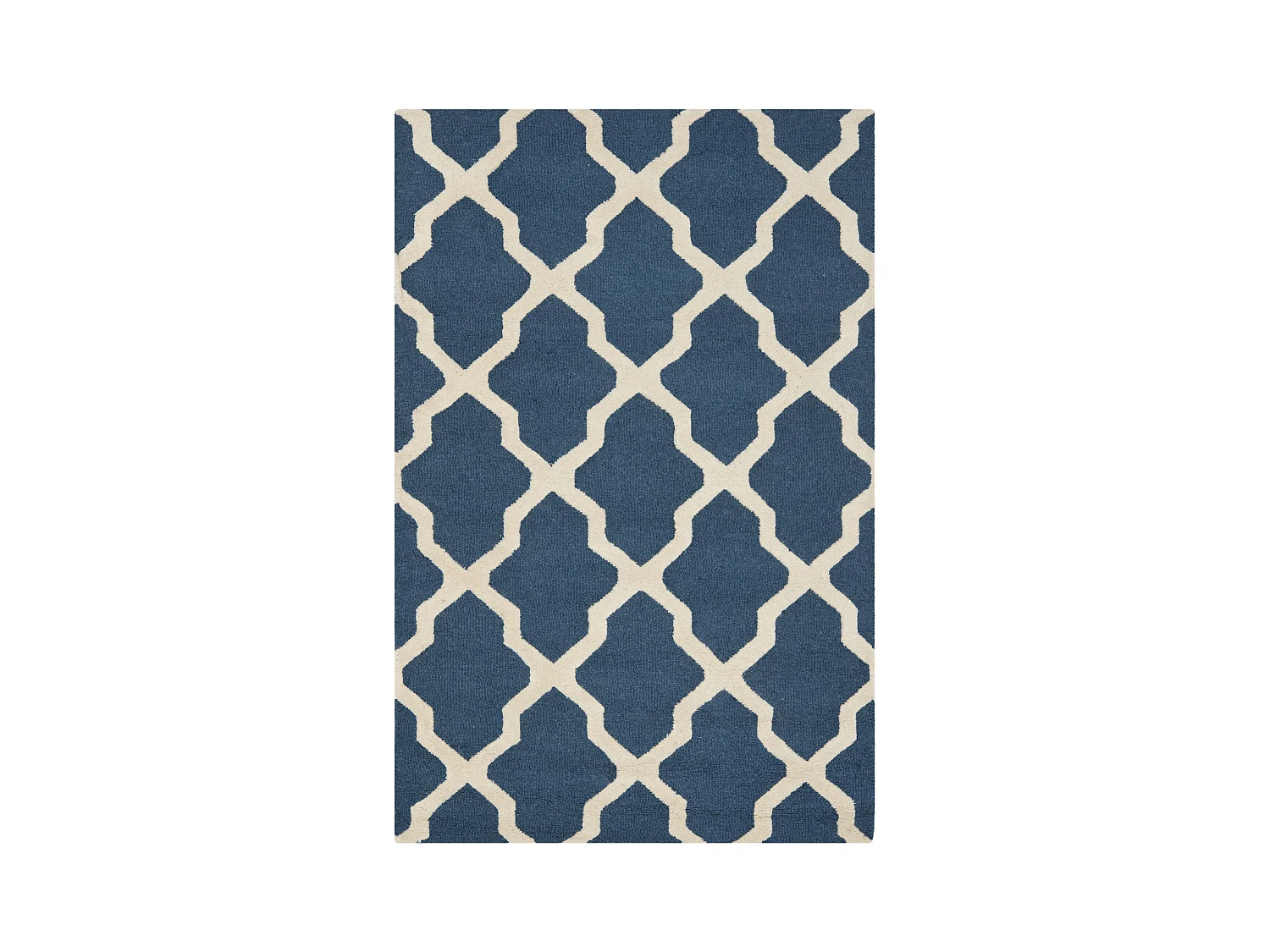 Tapis Bleu Marine Bleu/Neutre 91 X 152 cm - Ava