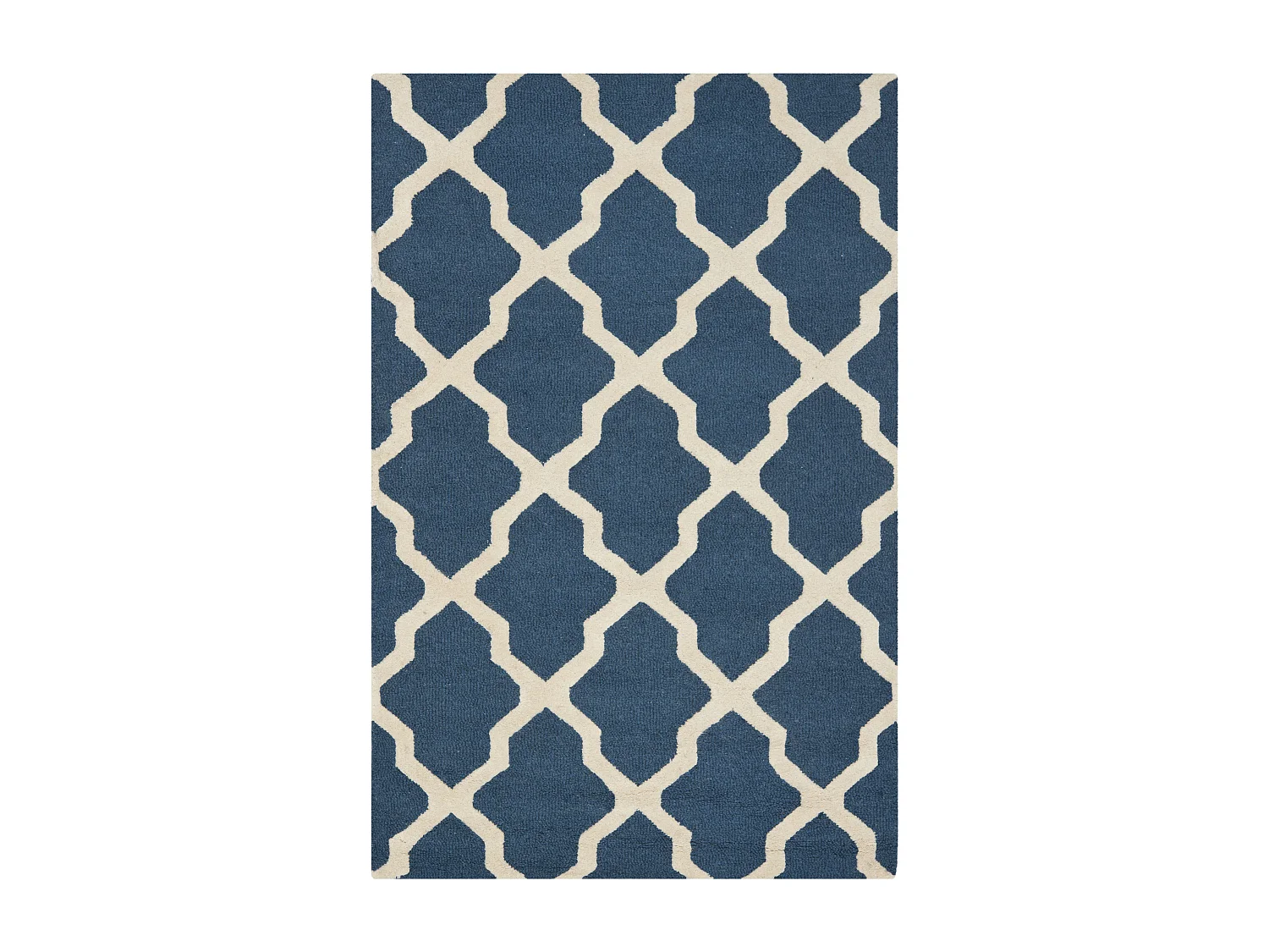 Tapis Bleu Marine Bleu/Neutre 91 X 152 cm - Ava