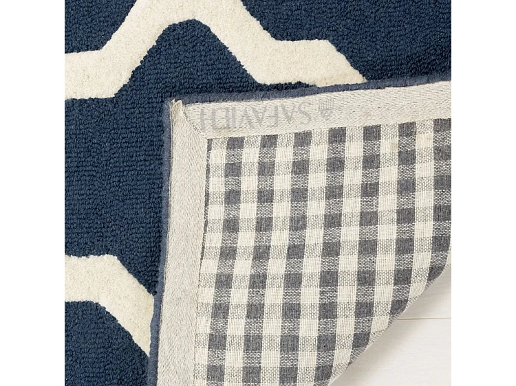 Tapis Bleu Marine Bleu/Neutre 91 X 152 cm - Ava