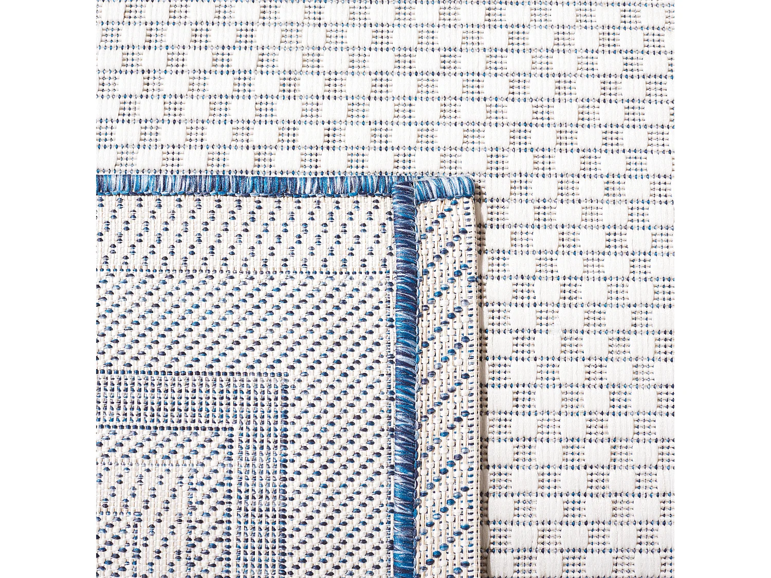Tapis Ivoire/Marine 69 X 122 cm - Aeliana