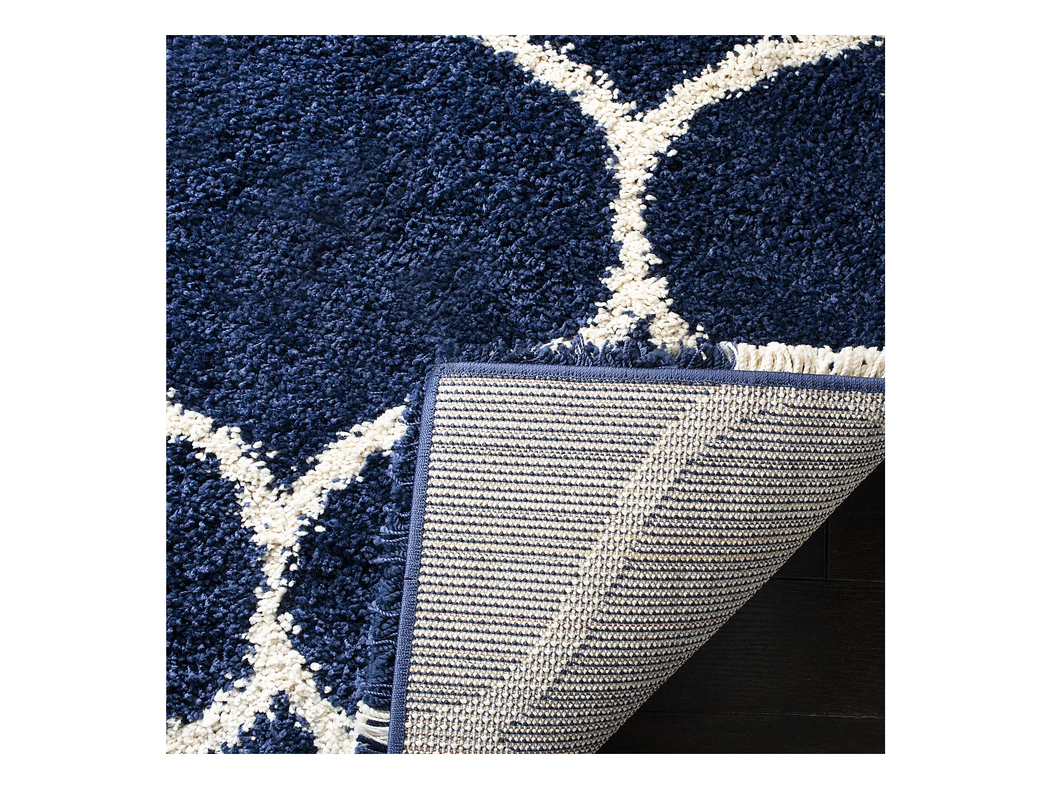 Tapis Bleu Marine/Neutre 155 X 229 cm - Mati
