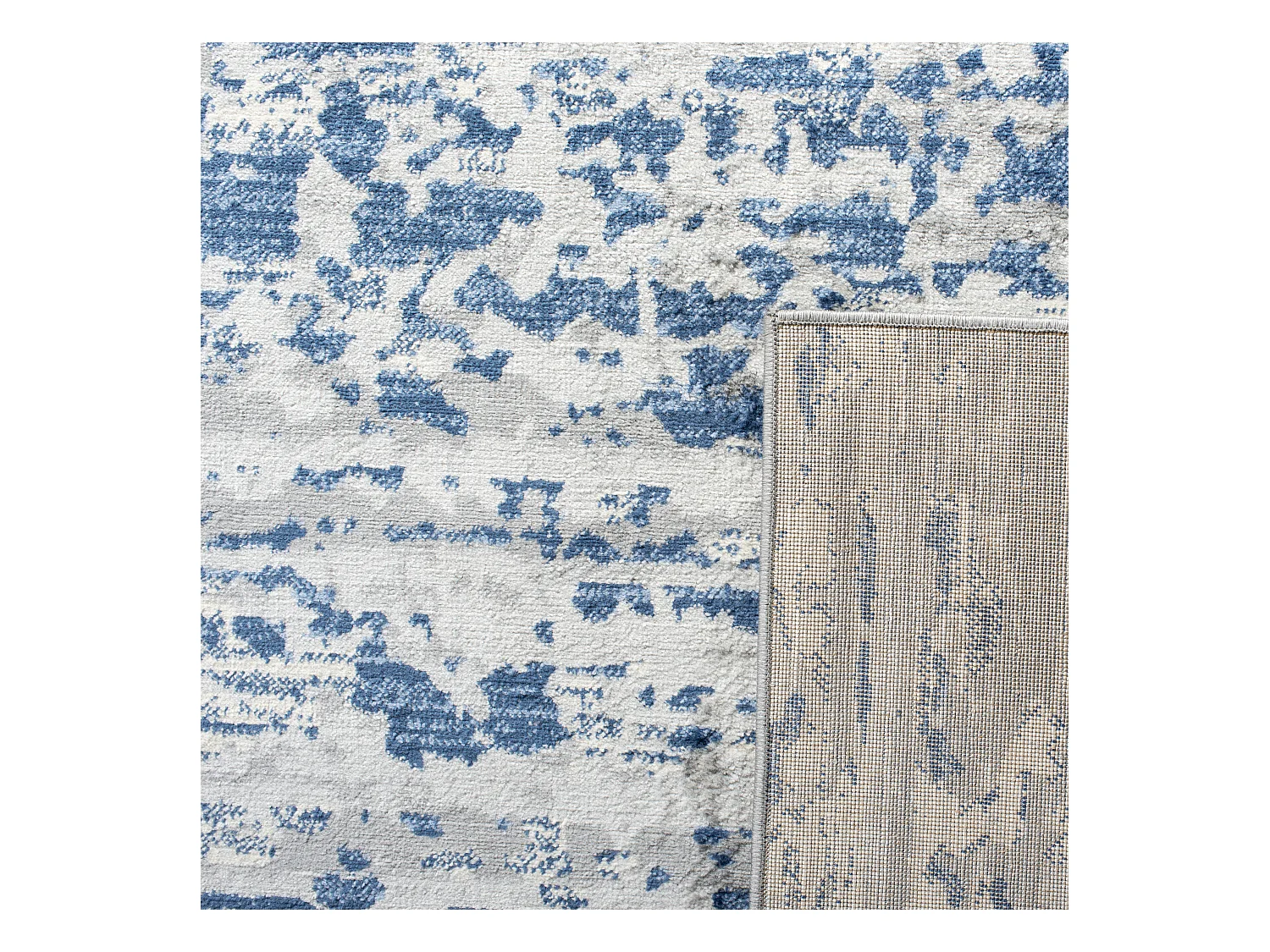 Tapis Neutre/Bleu 201 X 201 cm - Jassi