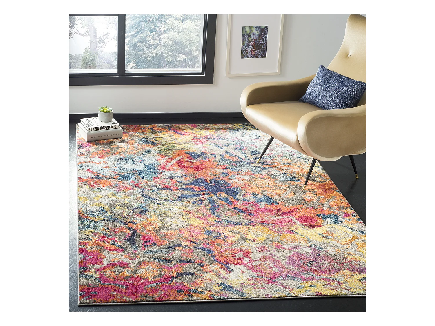 Tapis Bleu/Orange 155 X 231 cm - Ember