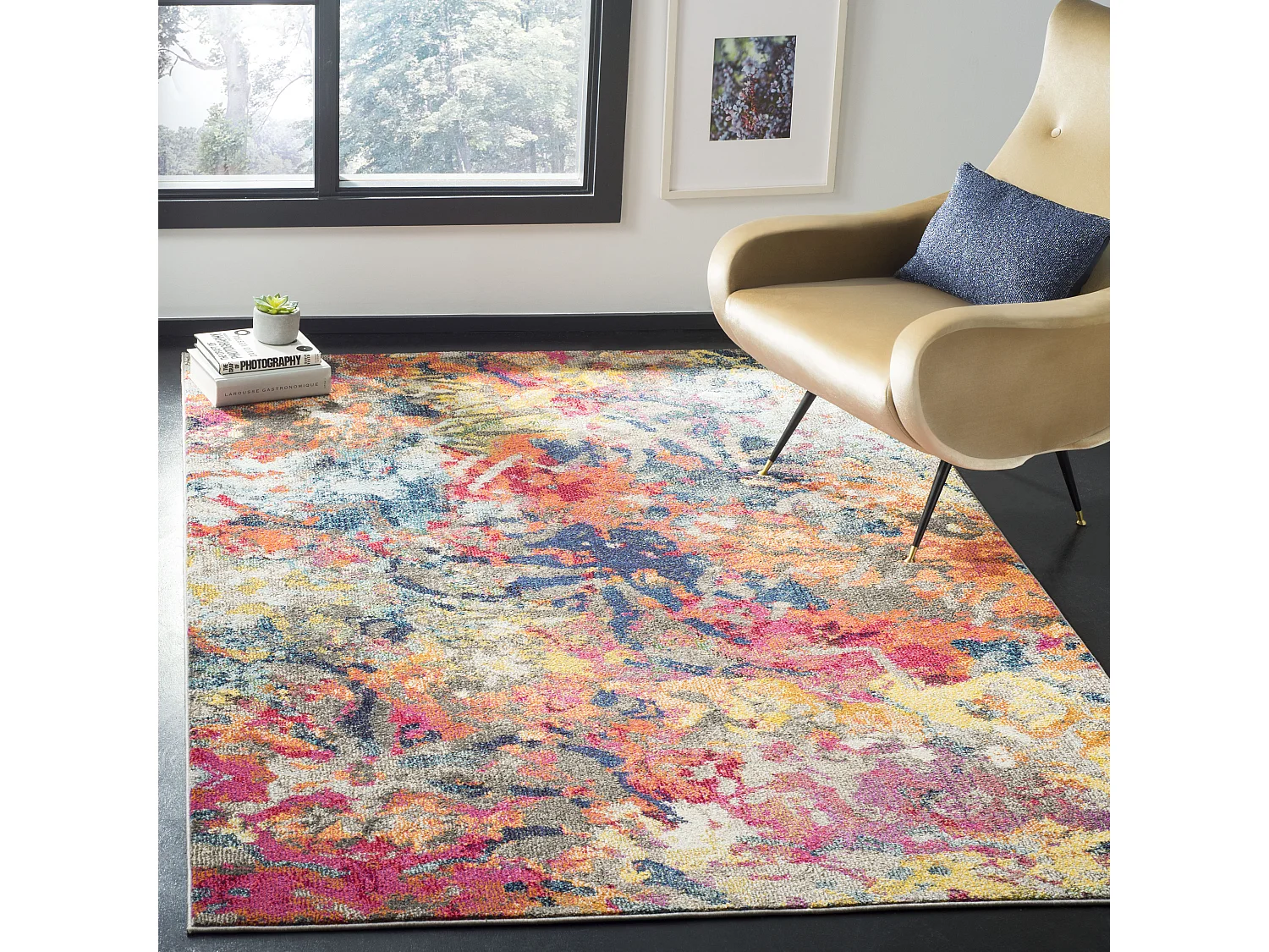 Tapis Bleu/Orange 155 X 231 cm - Ember