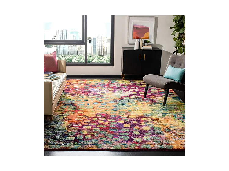 Tapis Rose/Multicolore 274 X 366 cm - Alec