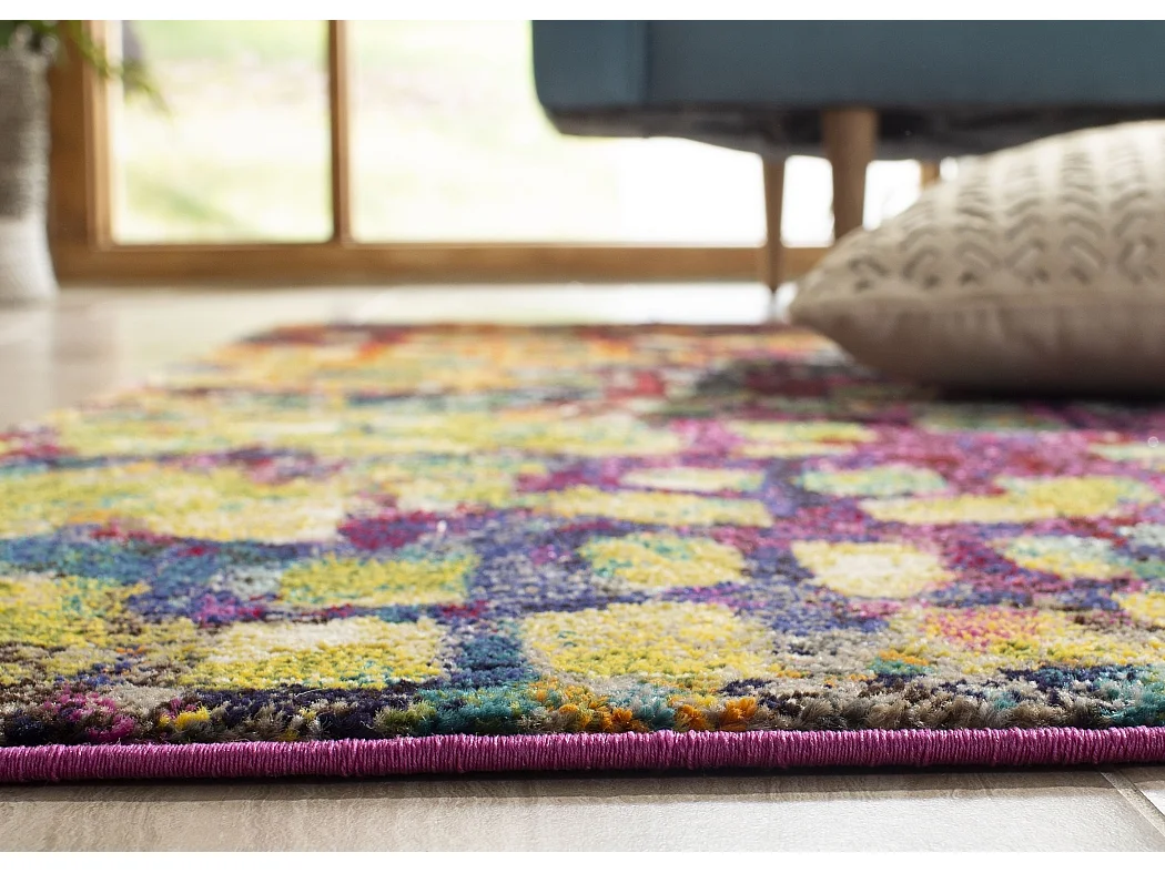 Tapis Rose/Multicolore 274 X 366 cm - Alec