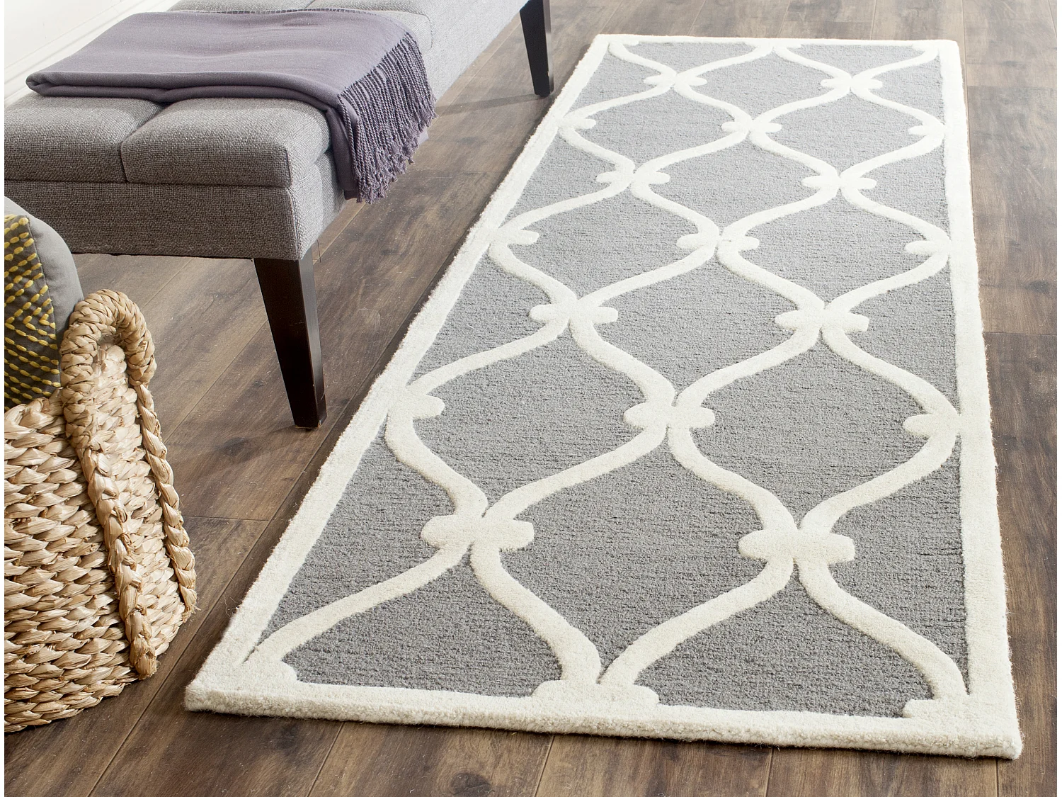 Tapis Gris/Neutre 76 X 244 cm - Hugo