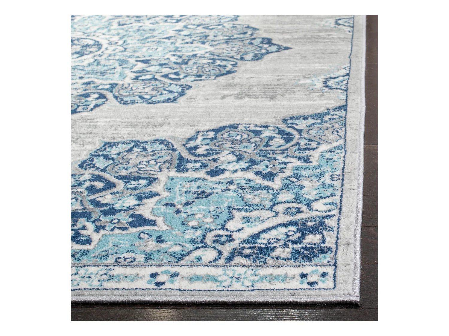 Tapis Bleu Marine/Gris 201 X 201 cm - Aurora