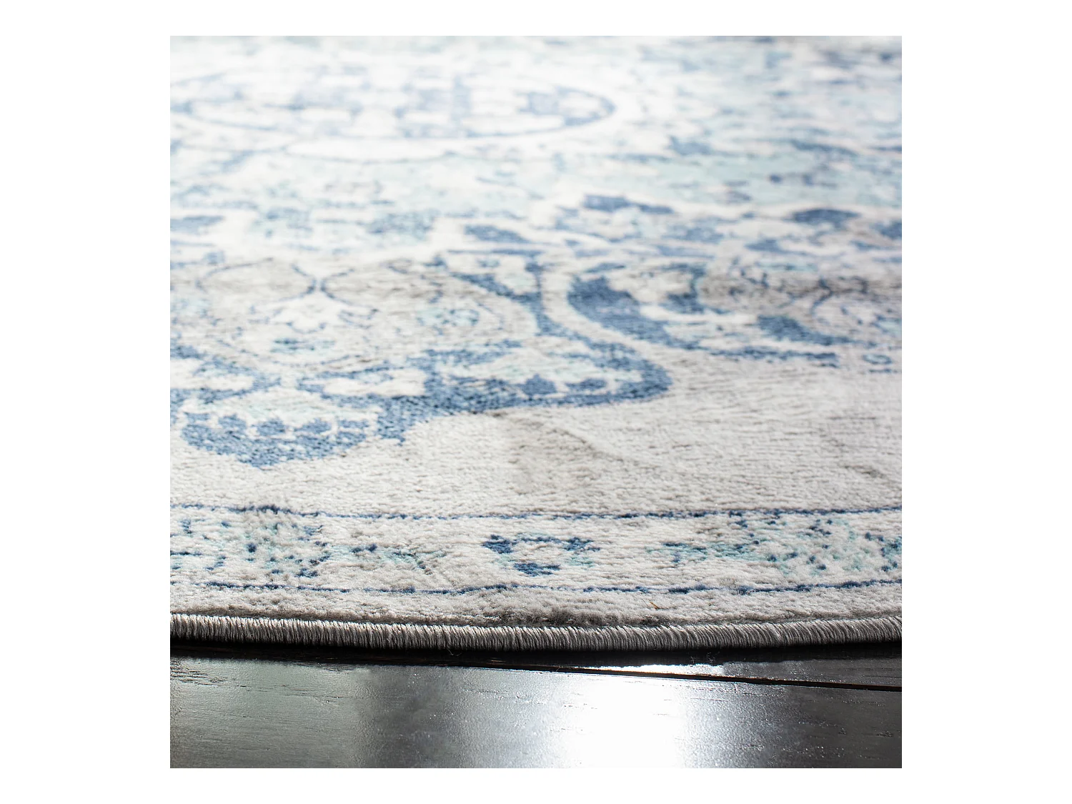 Tapis Bleu Marine/Gris 201 X 201 cm - Aurora