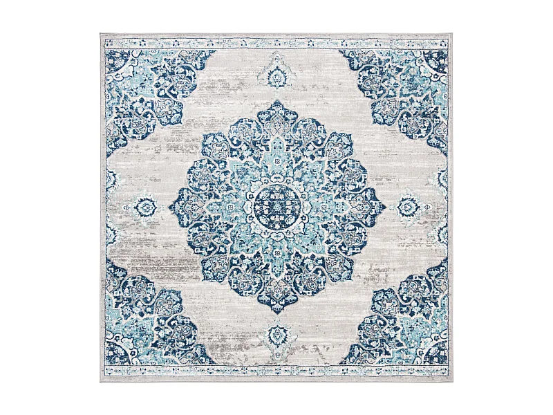 Tapis Bleu Marine/Gris 201 X 201 cm - Aurora