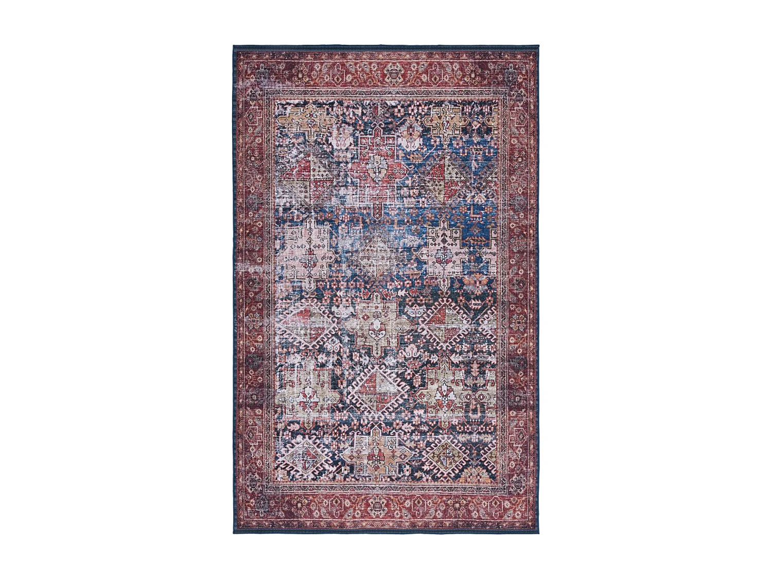Tapis Bleu Marine/Rouille 183 X 274 cm - Zarah