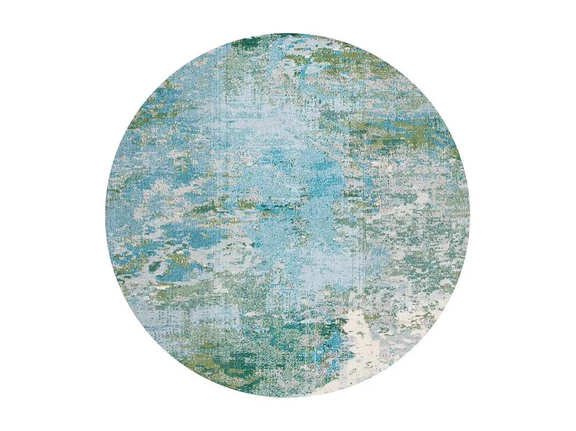 Tapis Bleu clair/Vert 152 X 152 cm - Seren