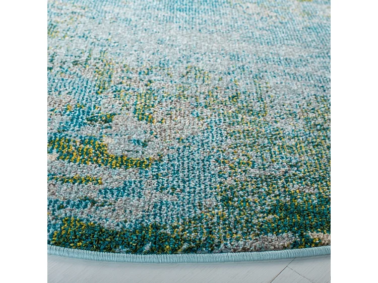 Tapis Bleu clair/Vert 152 X 152 cm - Seren