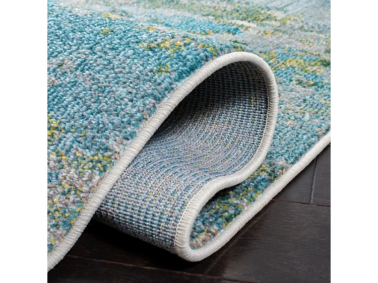 Tapis Bleu clair/Vert 152 X 152 cm - Seren