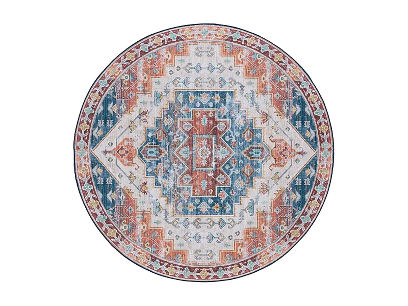 Tapis Bleu/Rouge 183 X 183 cm - Mirella