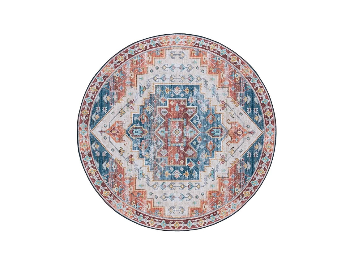 Tapis Bleu/Rouge 183 X 183 cm - Mirella