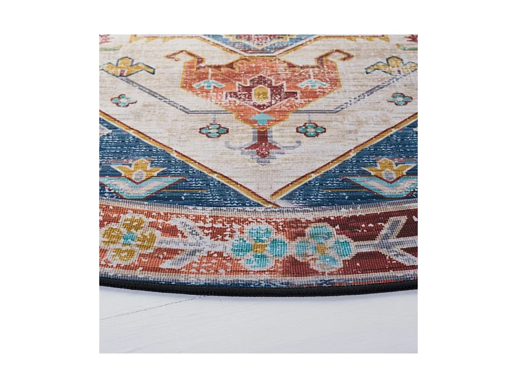 Tapis Bleu/Rouge 183 X 183 cm - Mirella