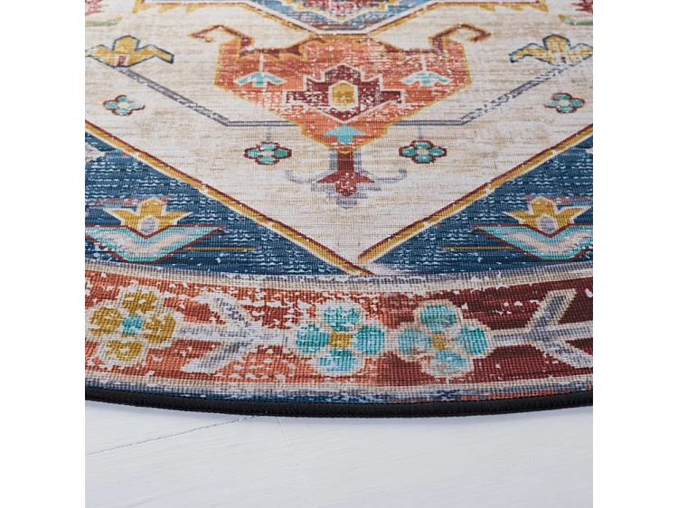 Tapis Bleu/Rouge 183 X 183 cm - Mirella