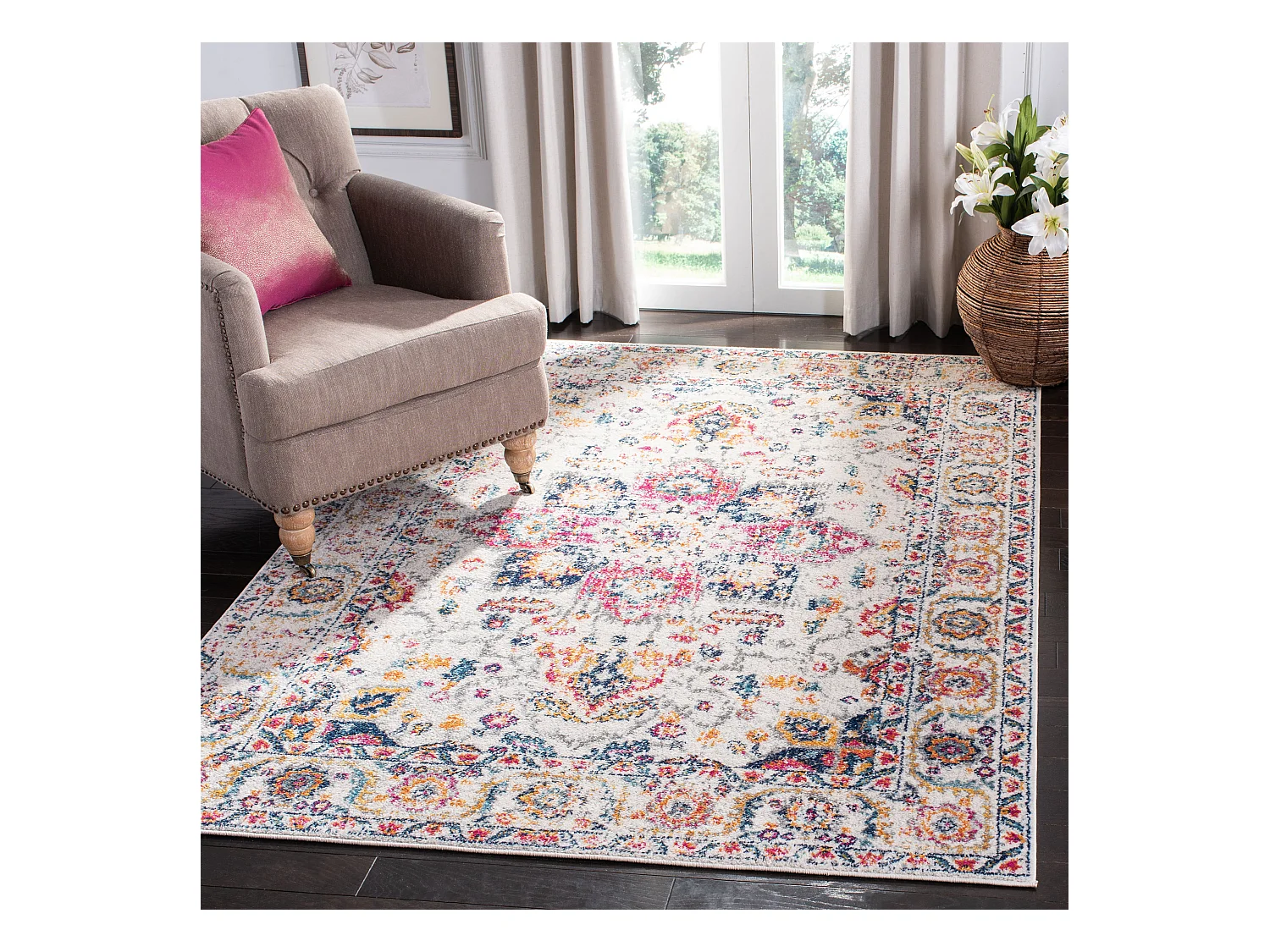 Tapis Rose/Neutre 155 X 229 cm - Merryl
