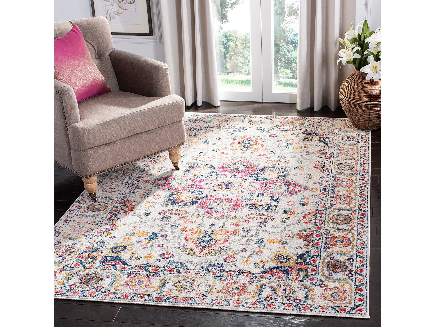 Tapis Rose/Neutre 155 X 229 cm - Merryl