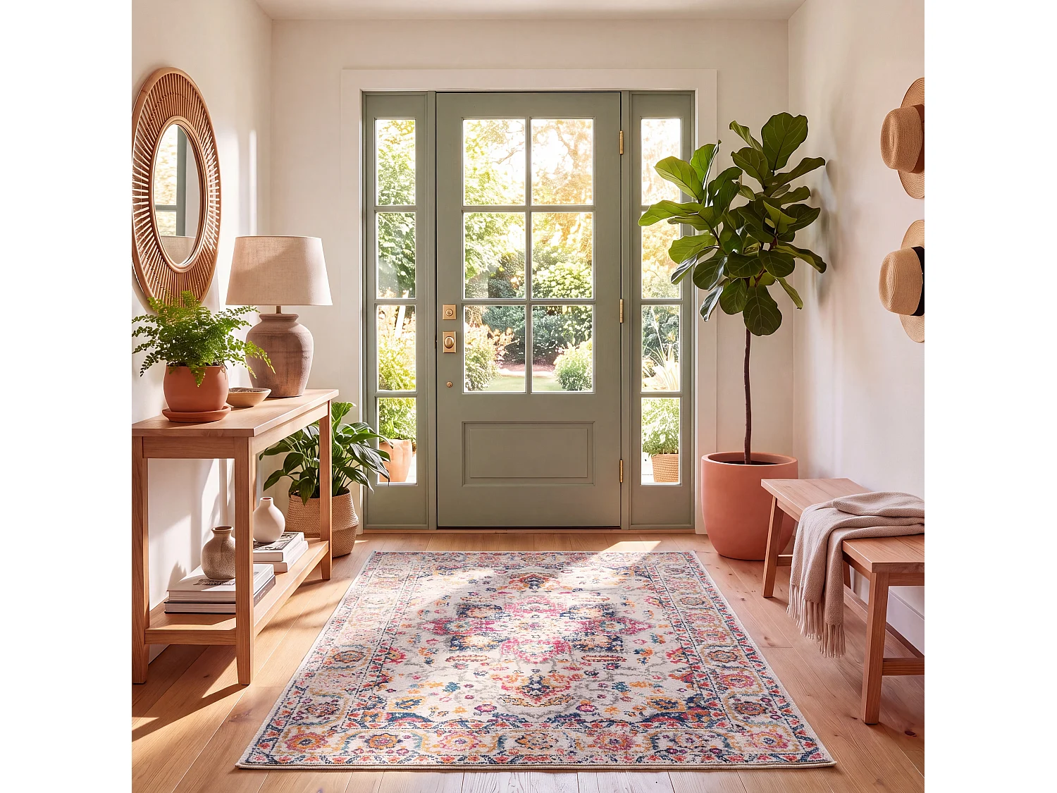 Tapis Rose/Neutre 155 X 229 cm - Merryl