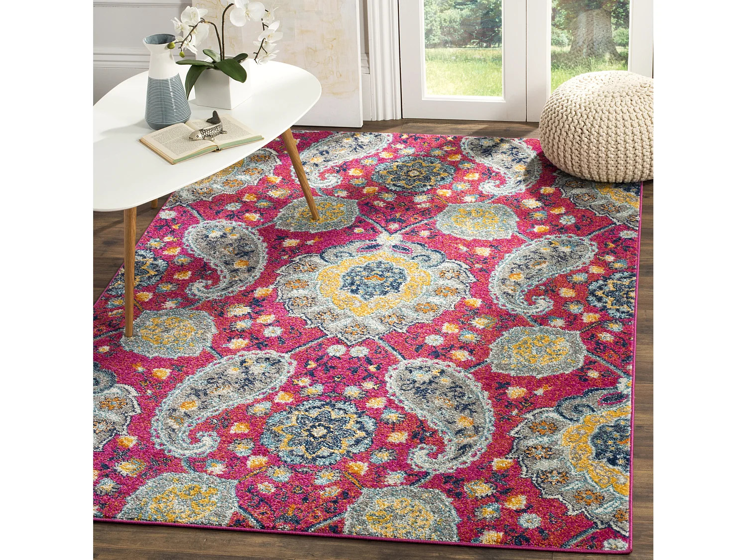 Tapis Rose/Neutre 201 X 279 cm - Mischa