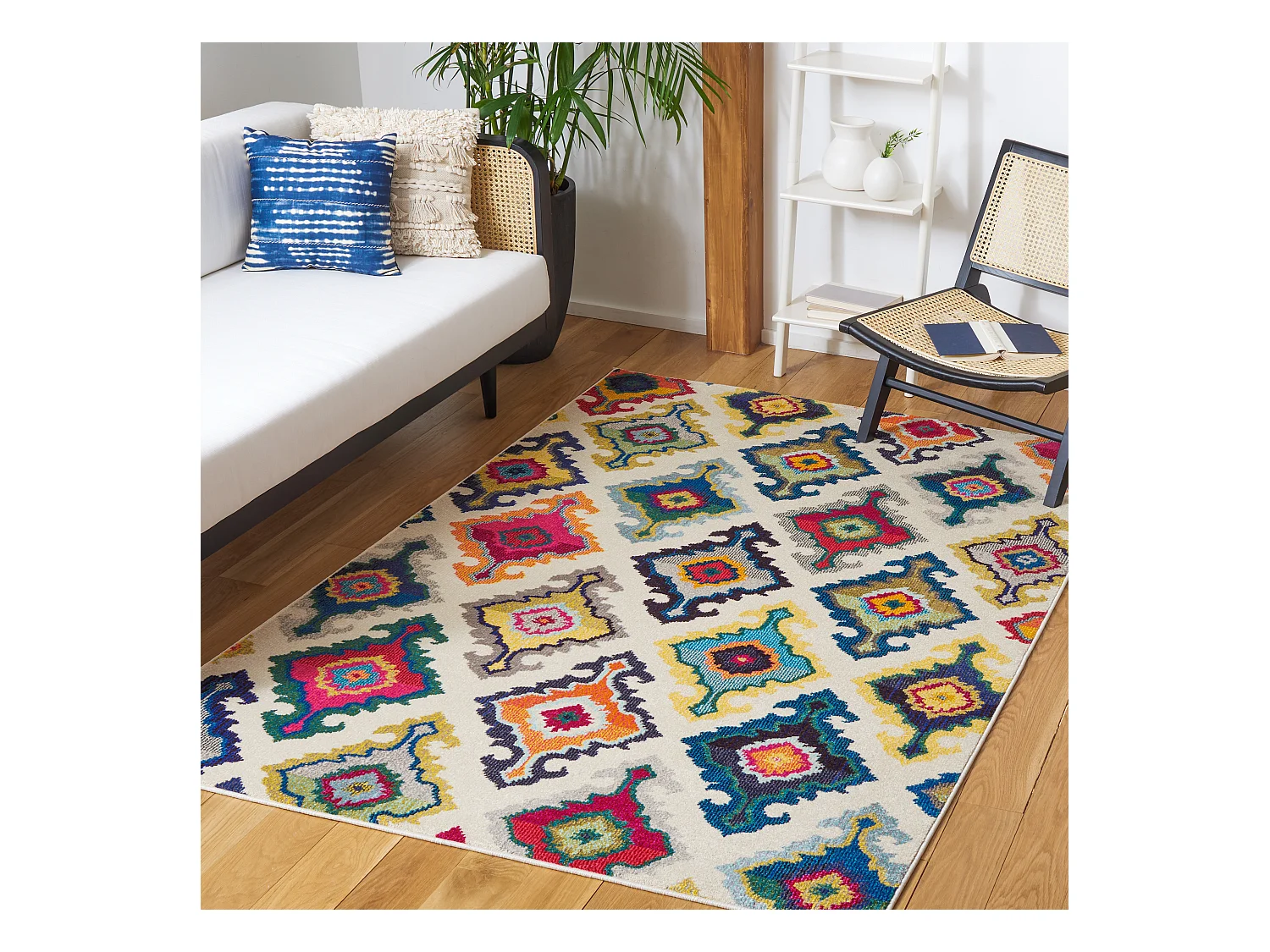 Tapis Neutre/Multicolore 155 X 231 cm - Salé
