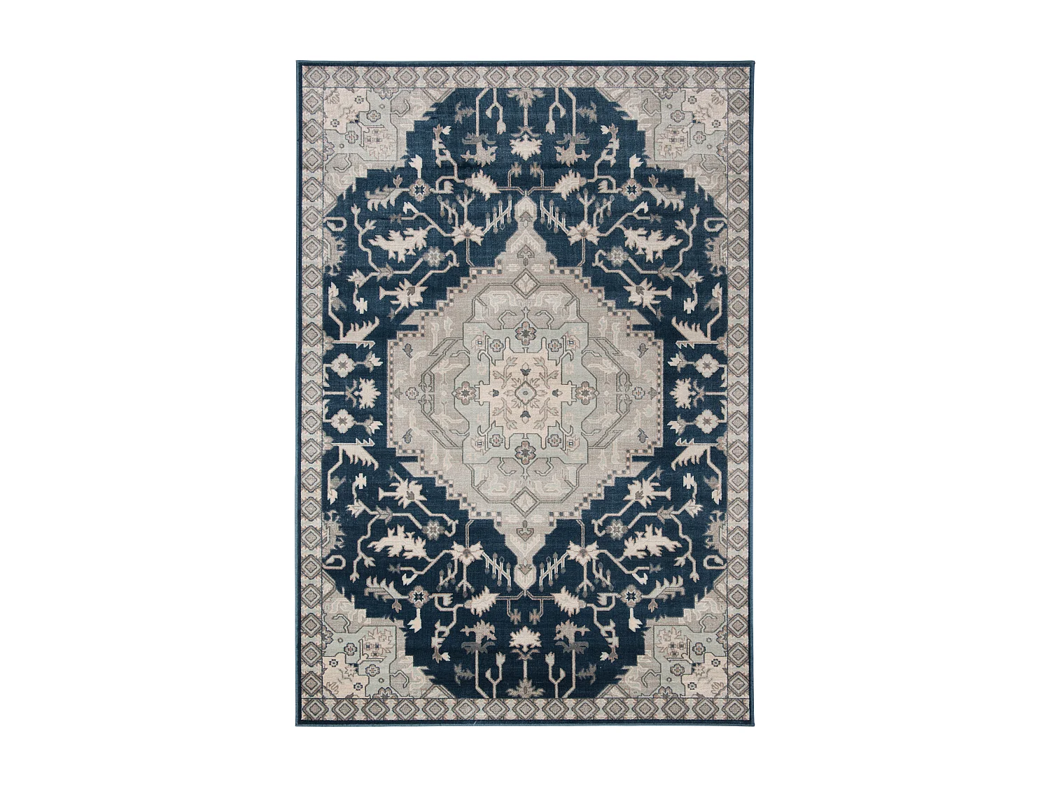 Tapis Gris/Bleu 201 X 279 cm - Marina