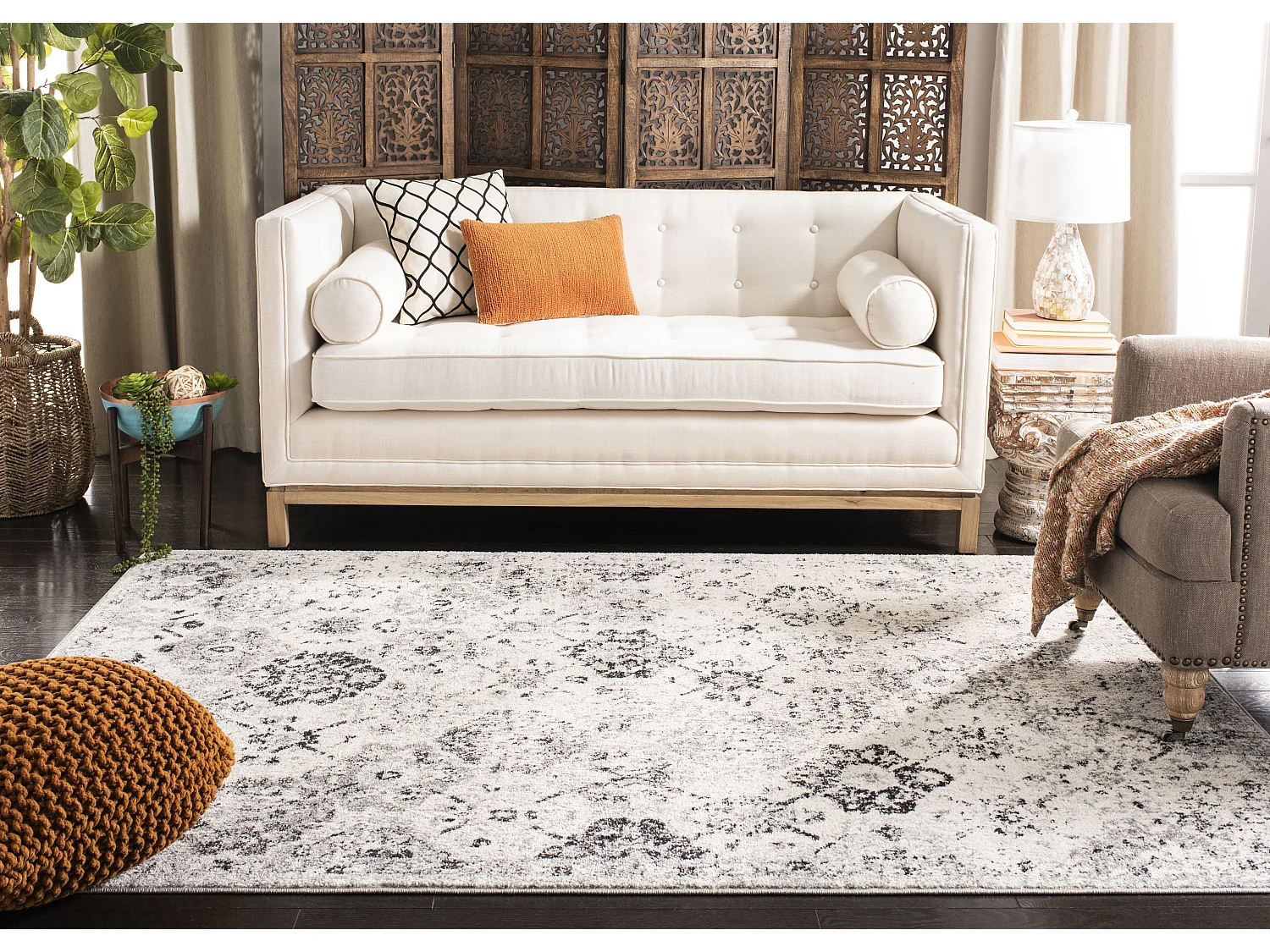 Tapis Gris/Gris 122 X 183 cm - Mopani