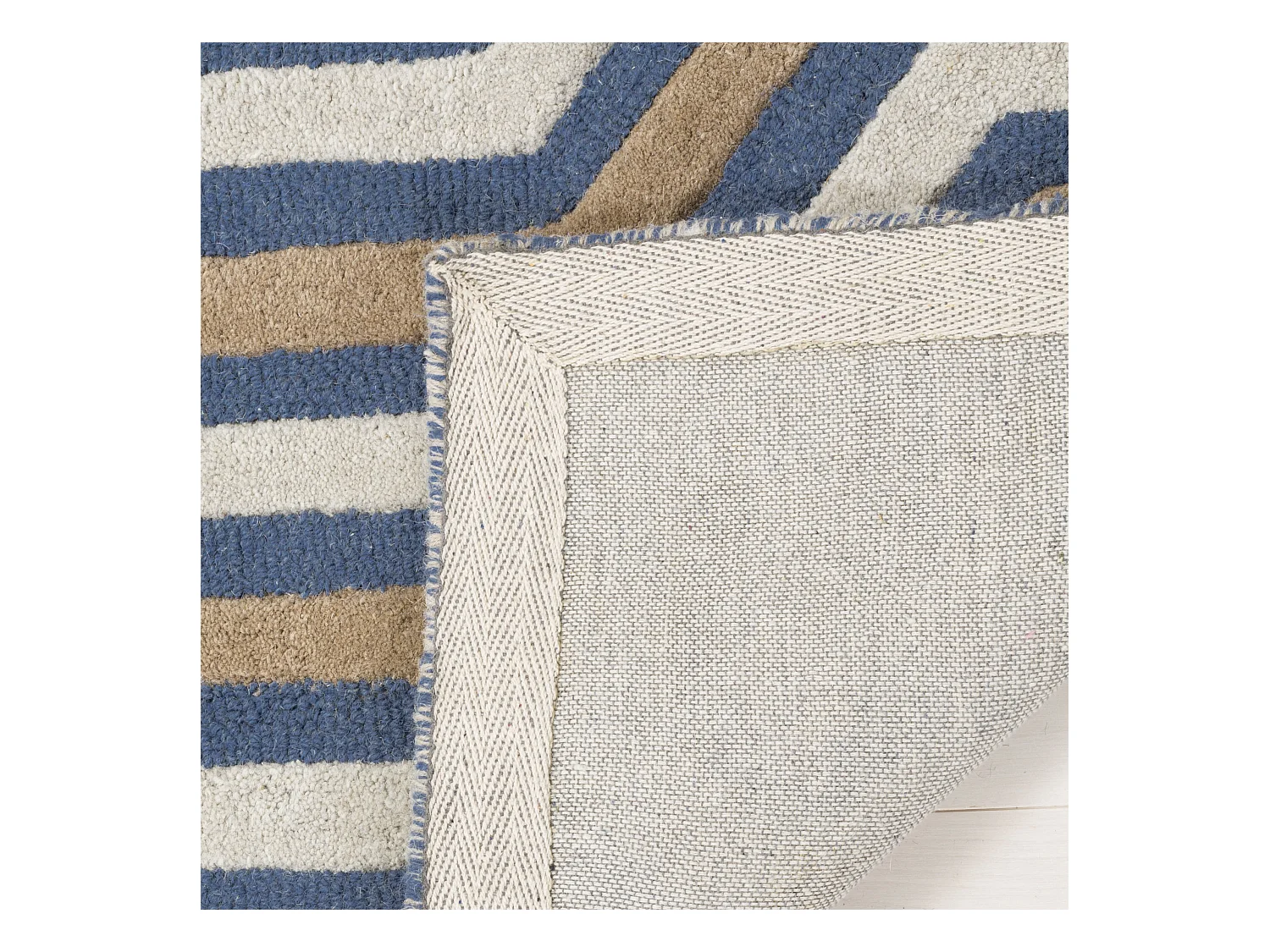 Tapis Bleu Marine/Gris 91 X 152 cm - Leta