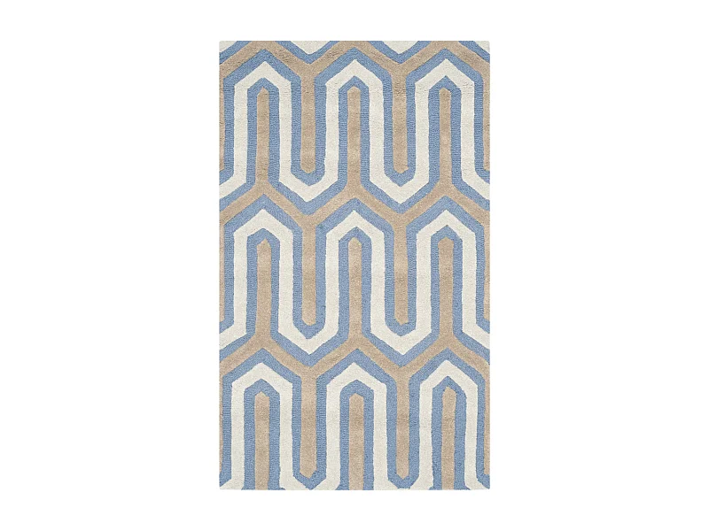 Tapis Bleu Marine/Gris 91 X 152 cm - Leta