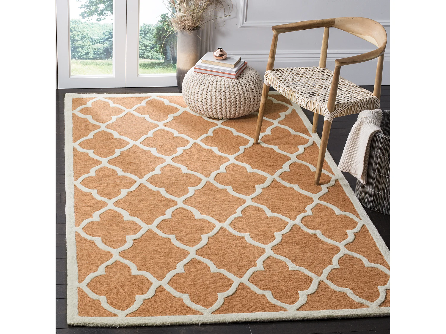 Tapis Rose/Orange/Neutre 122 X 183 cm - Noelle