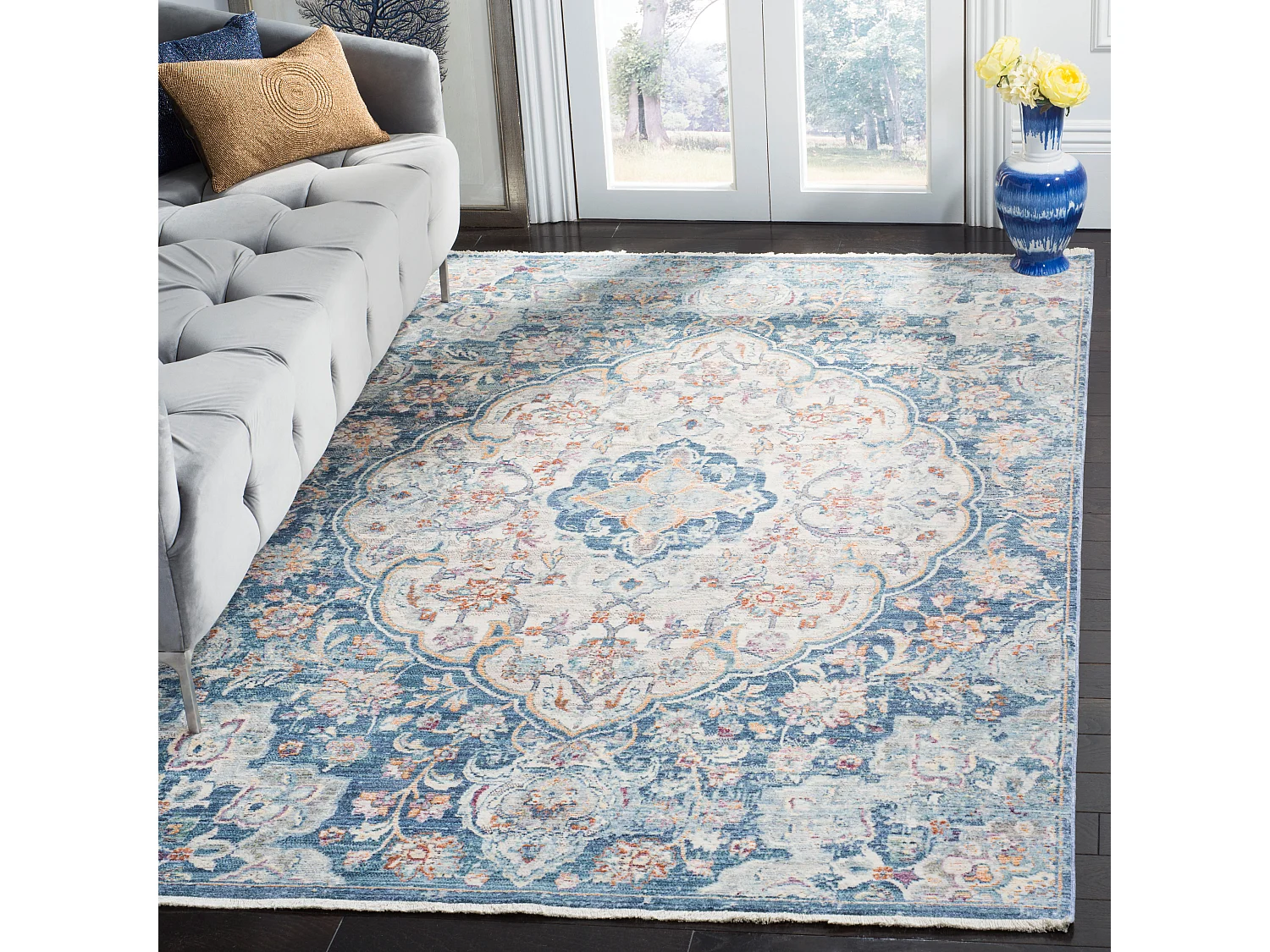Tapis Neutre/Bleu 183 X 274 cm - Headley
