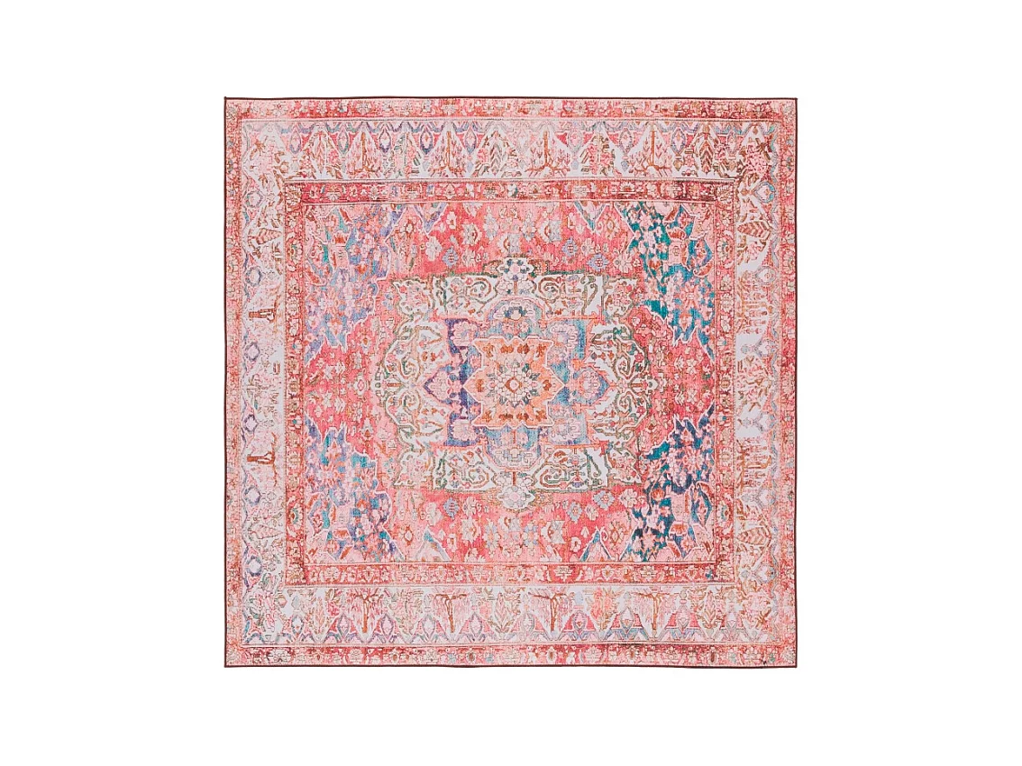 Tapis Rose/Crème 183 X 183 cm - Fleur