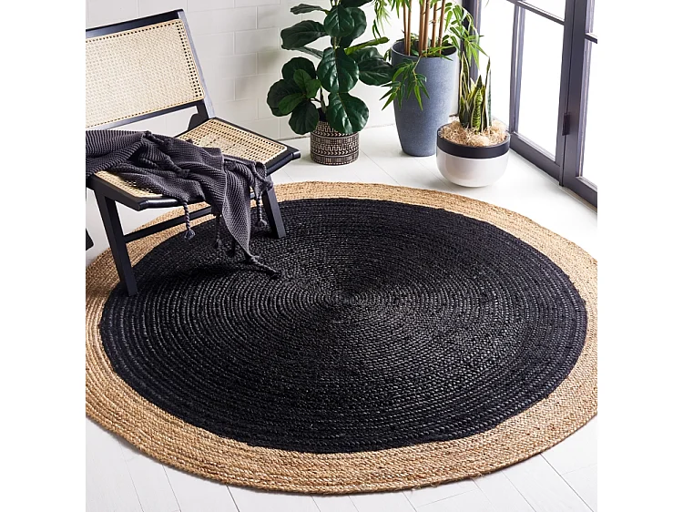 Tapis Noir/Naturel 152 X 152 cm - Aurelie