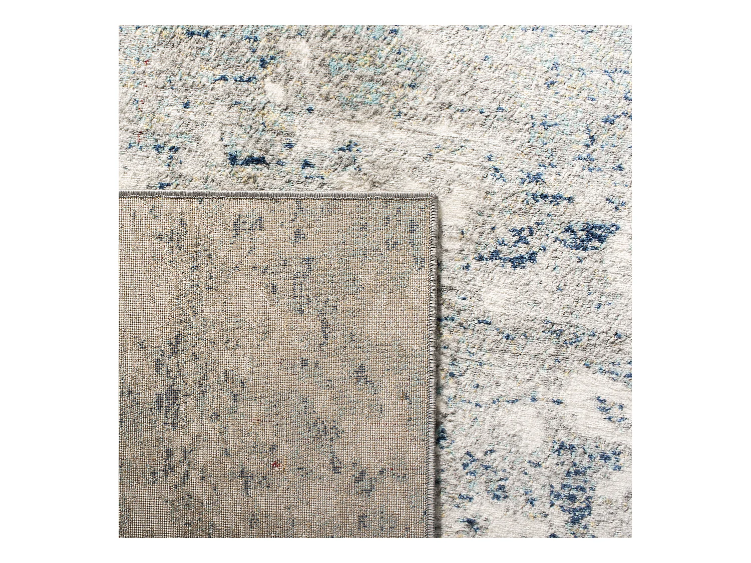 Tapis Gris/Bleu 201 X 201 cm - Jassi
