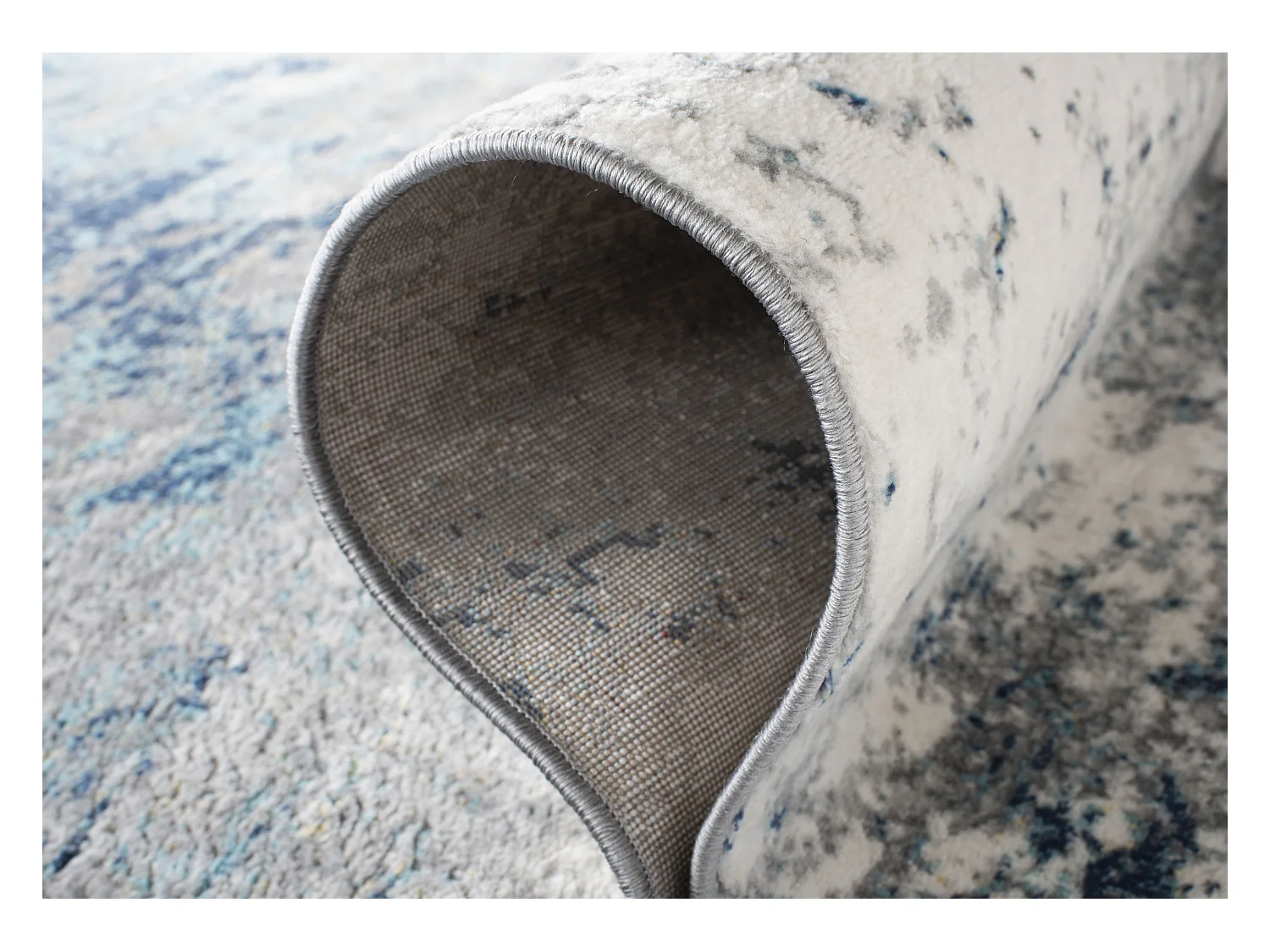 Tapis Gris/Bleu 201 X 201 cm - Jassi