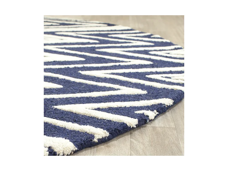 Tapis Bleu Marine/Neutre 152 X 244 cm - Thessaly
