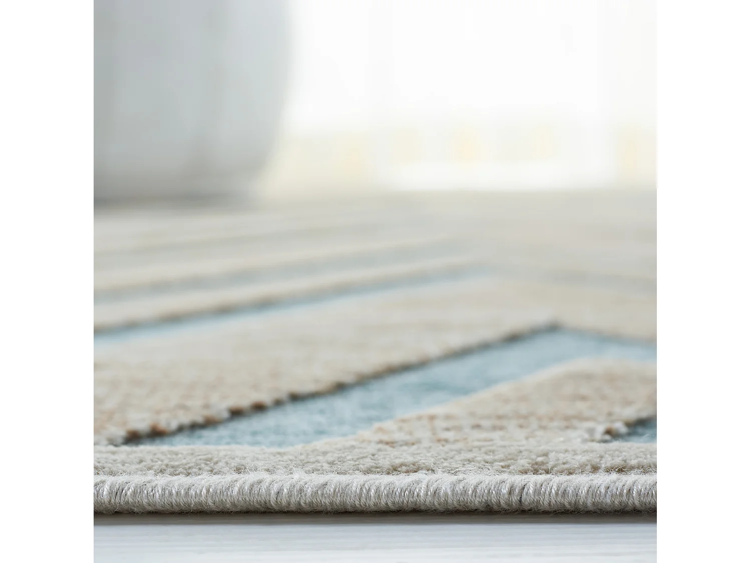Tapis Neutre/Bleu 122 X 170 cm - Tobago