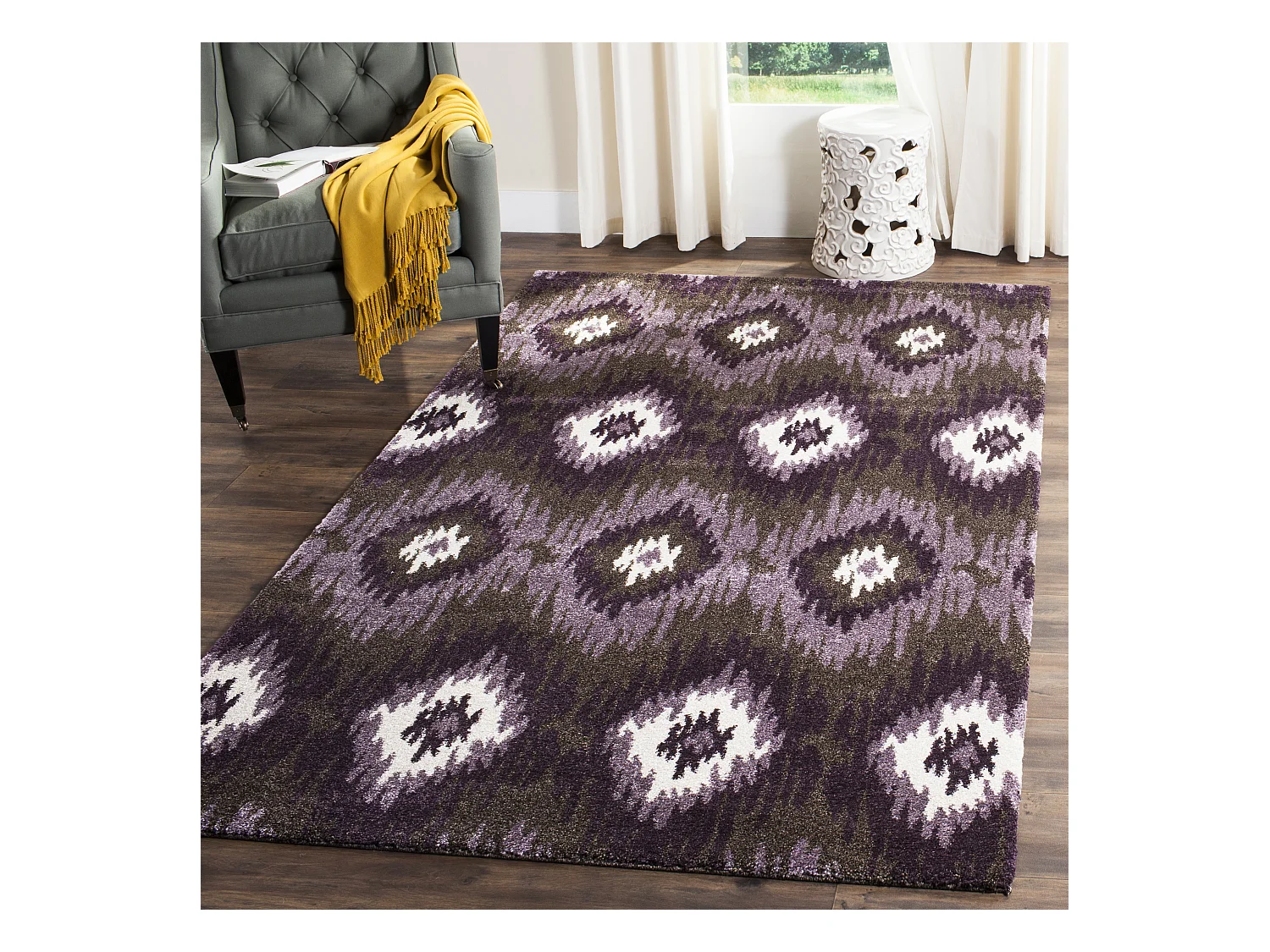 Tapis Marron/Violet 122 X 183 cm - Sandra